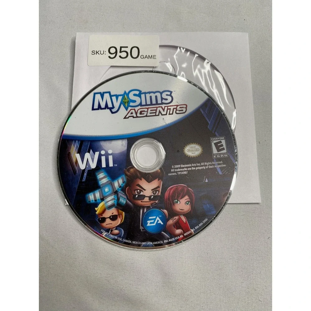 MySims Agents Nintendo Wii Game Disc Only
